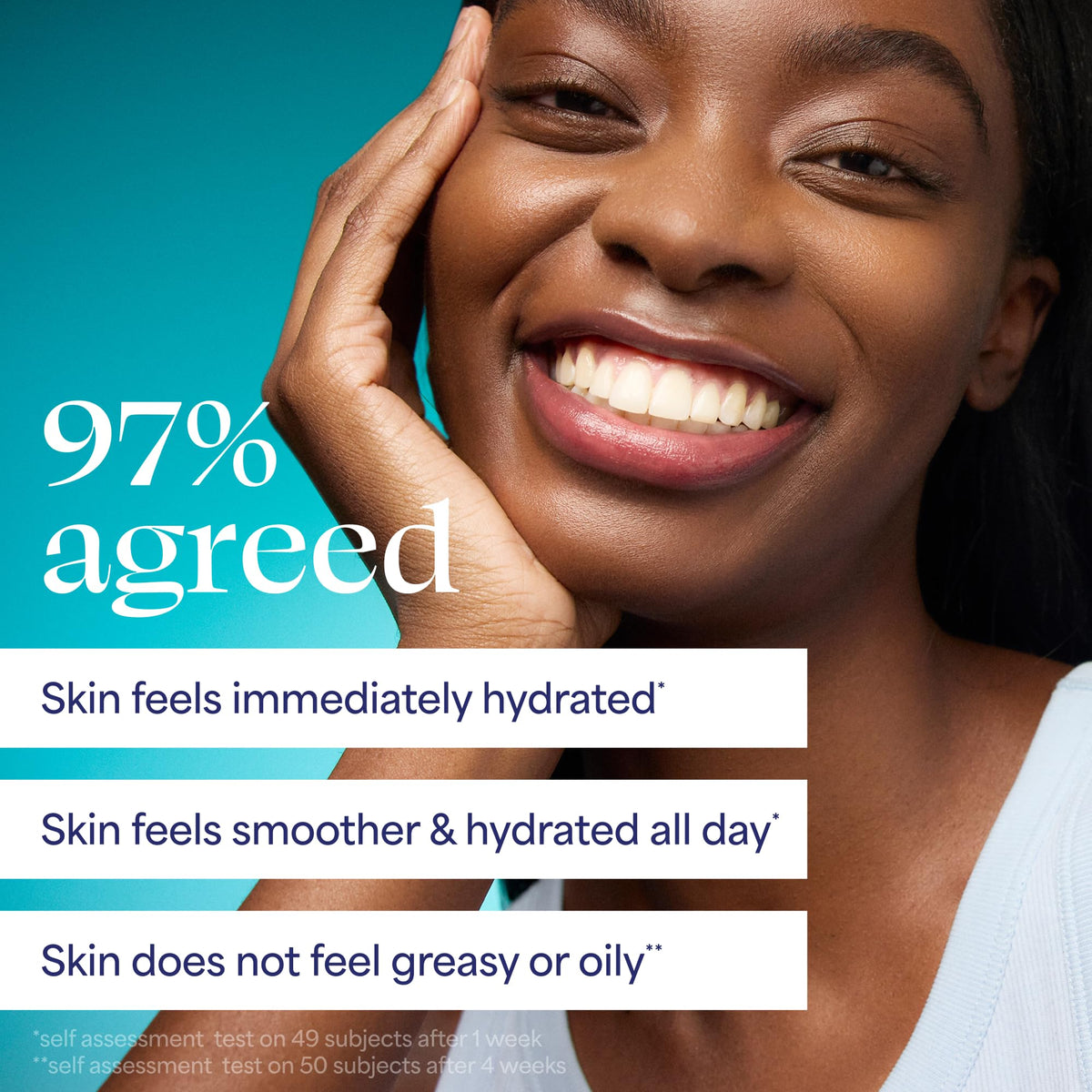 TULA cream spread on hand showing quick absorption and non-greasy finish