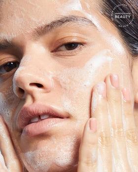TULA in bathroom lifestyle scene demonstrating easy integration into daily skincare routine