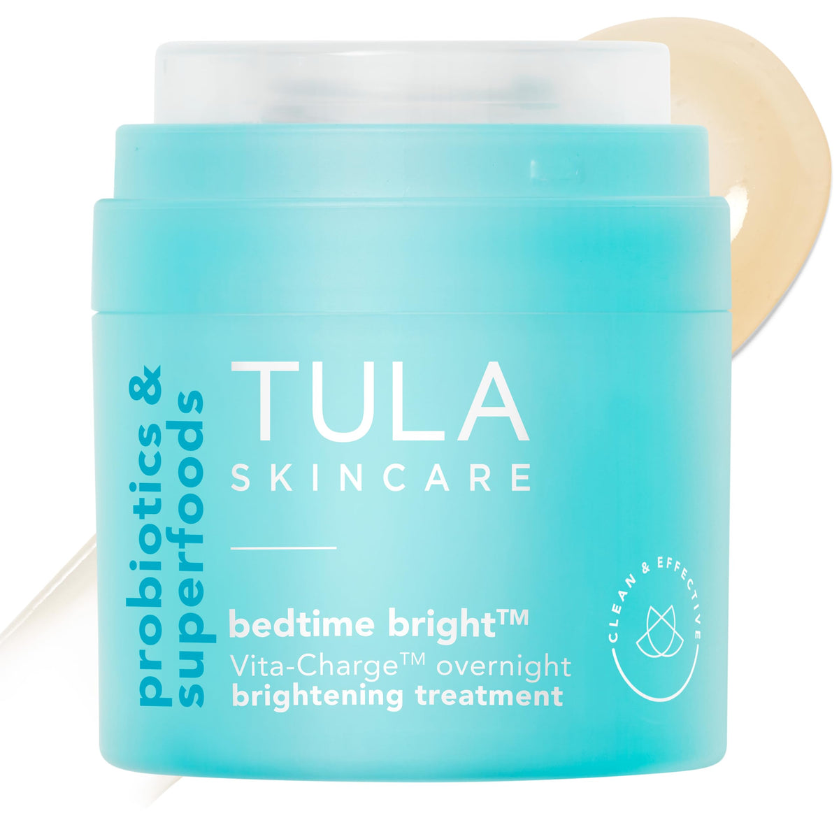 TULA front packaging shows jar and label for clear product identification and benefit