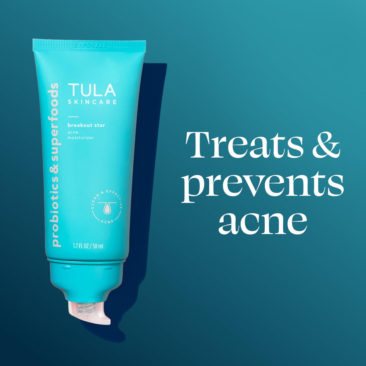 TULA moisturizer applied on hand demonstrating lightweight spreadability and quick absorb