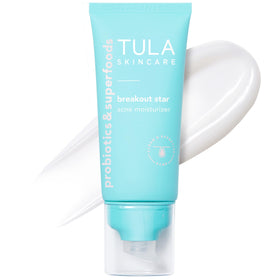 TULA front packaging showing product tube and branding, promotes clear skin