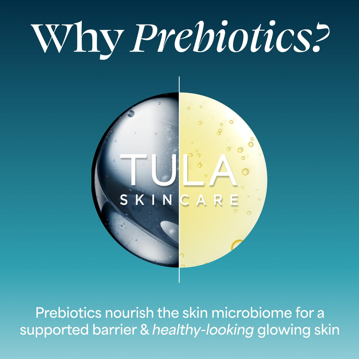 TULA bottle on vanity lifestyle image promoting daily skincare routine
