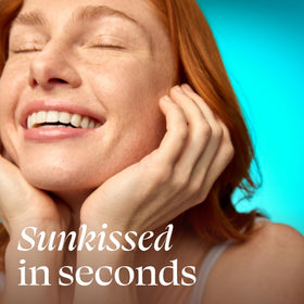 TULA pump dispenser delivering a single controlled bronzing drop benefit