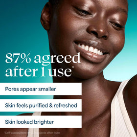 TULA clarifying tonic on cotton pad ready to apply for clean skin prep