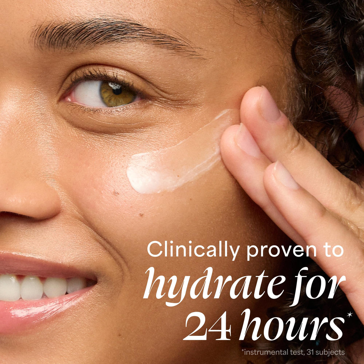 TULA cream texture closeup displaying smooth absorbent formula benefit
