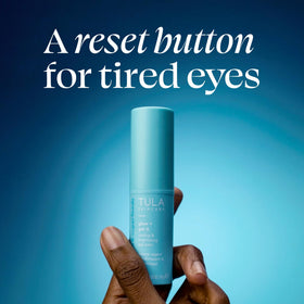 TULA application across undereye, visibly hydrates and brightens delicate skin