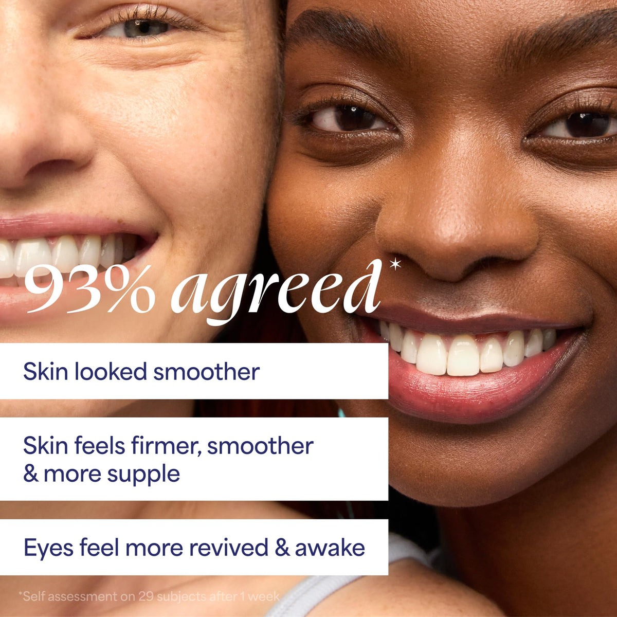 TULA ingredient flatlay with hyaluronic and fruit extracts, emphasizes nourishing benefits