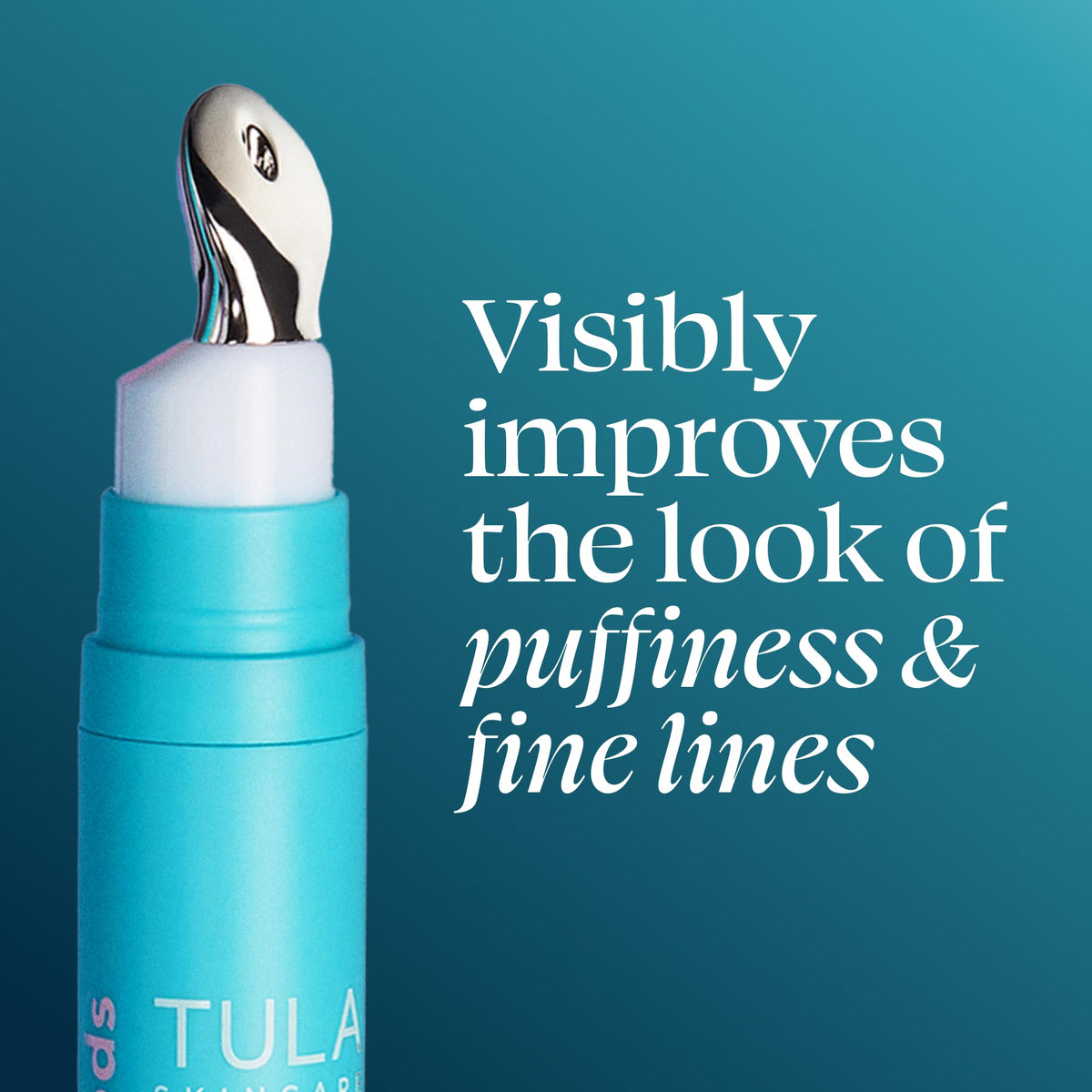 TULA serum texture on fingertip, lightweight formula absorbs quickly