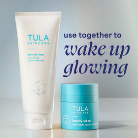 TULA mini jar beside berries representing prebiotic superblend benefit