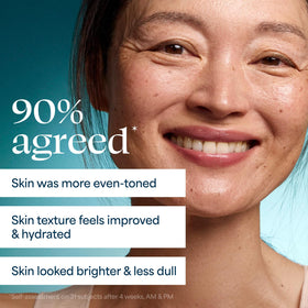 TULA product on cotton pad demonstrating application and even exfoliation