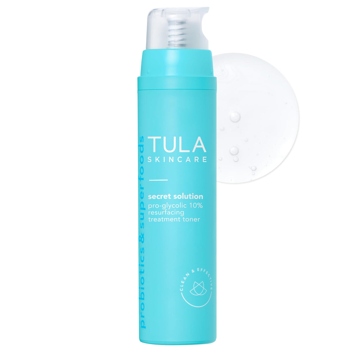 TULA front packaging showing bottle and clear gel for easy identification and use