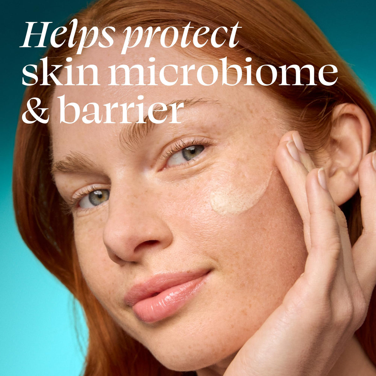 TULA gel applied to cheek showing dewy glow and smooth coverage