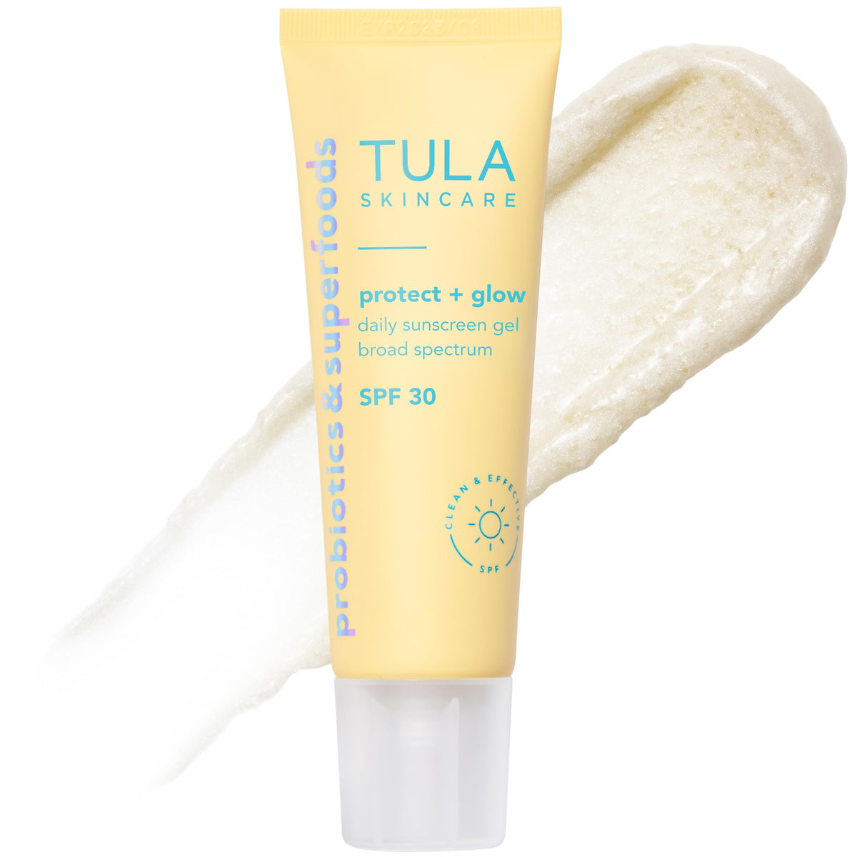 TULA front packaging showing SPF 30 and gel tube for daily protection