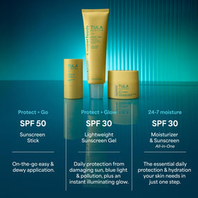 TULA sunscreen in outdoor setting showing daytime protection and active use