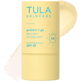 TULA stick front packaging showing SPF 50 and travel-ready benefit