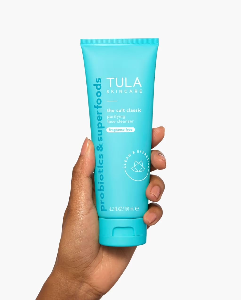 TULA pump dispenser ready to use for convenient daily cleansing and controlled dosing
