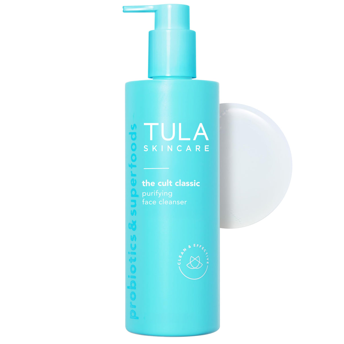 TULA purifying cleanser front packaging showing label and size benefit