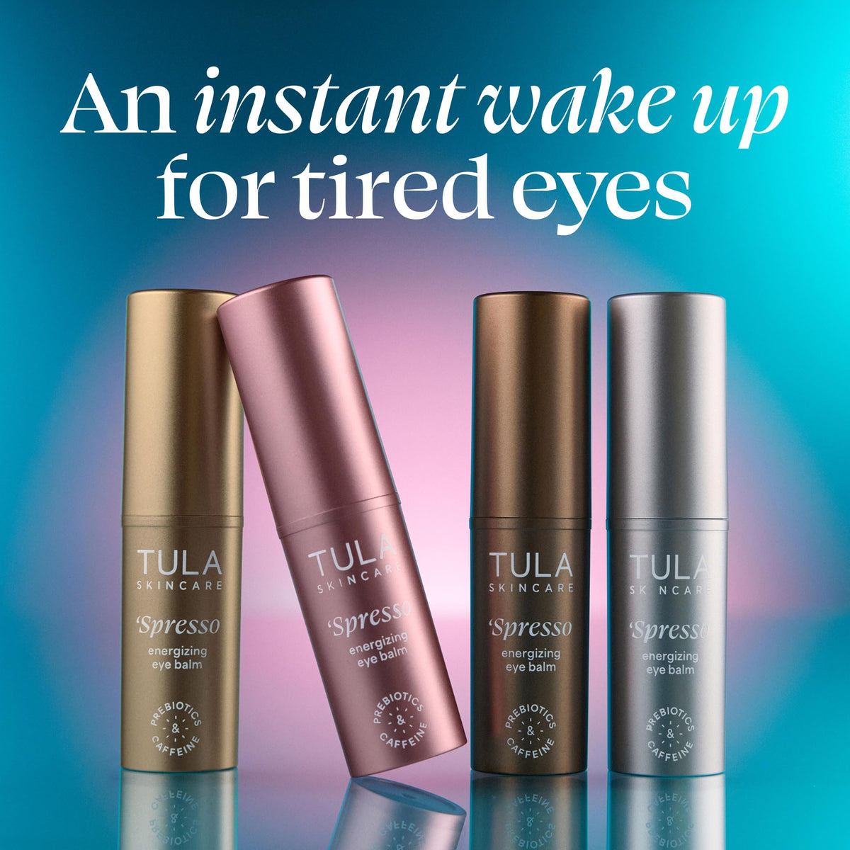TULA Spresso texture swiped on skin showing hydration and lightweight finish