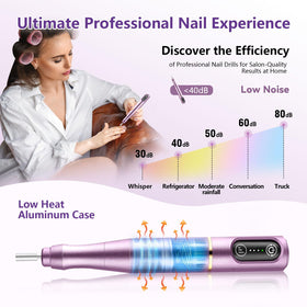TUOBEO dust-proof cap and brush displayed to reduce nail dust mess