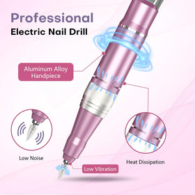 TUOBEO in use during a manicure demonstrating efficient gel and acrylic removal