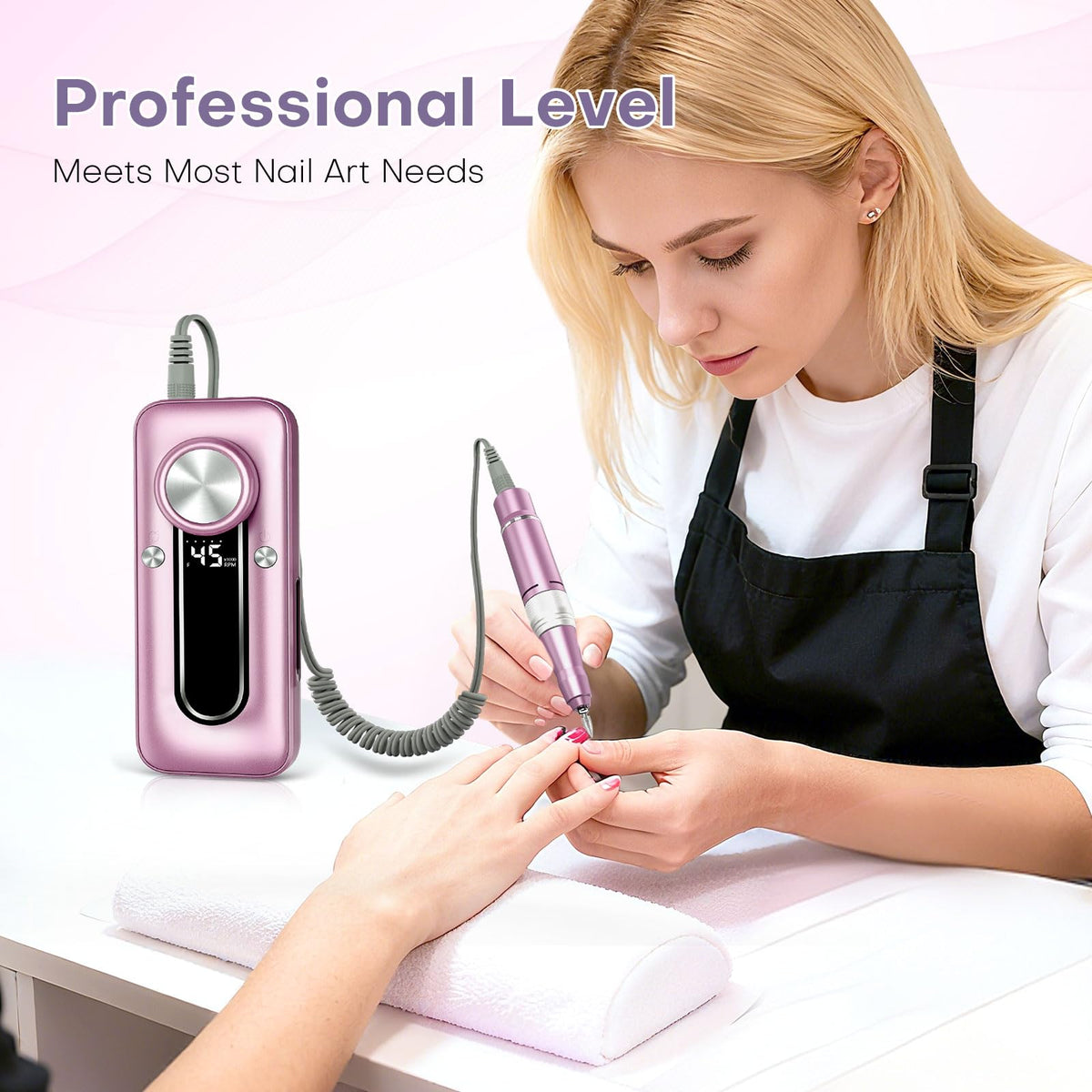 TUOBEO on a salon desk lifestyle shot showcasing professional use and convenience