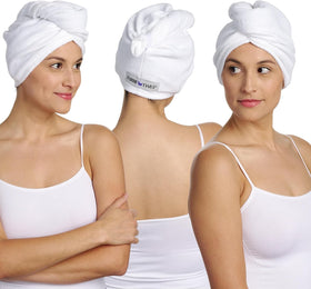 Turbie Twist front packaging showing three cotton wraps and convenience