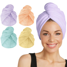 Turbie Twist front view of four-color pack showing variety and convenience