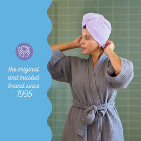 Turbie Twist folded in travel bag showing portability and lightweight design