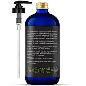 TURN TO EARTH 16.9 oz bottle in hand showing generous size and value benefit