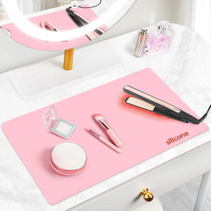 TWAKAP vanity mat front view protects counters and organizes products