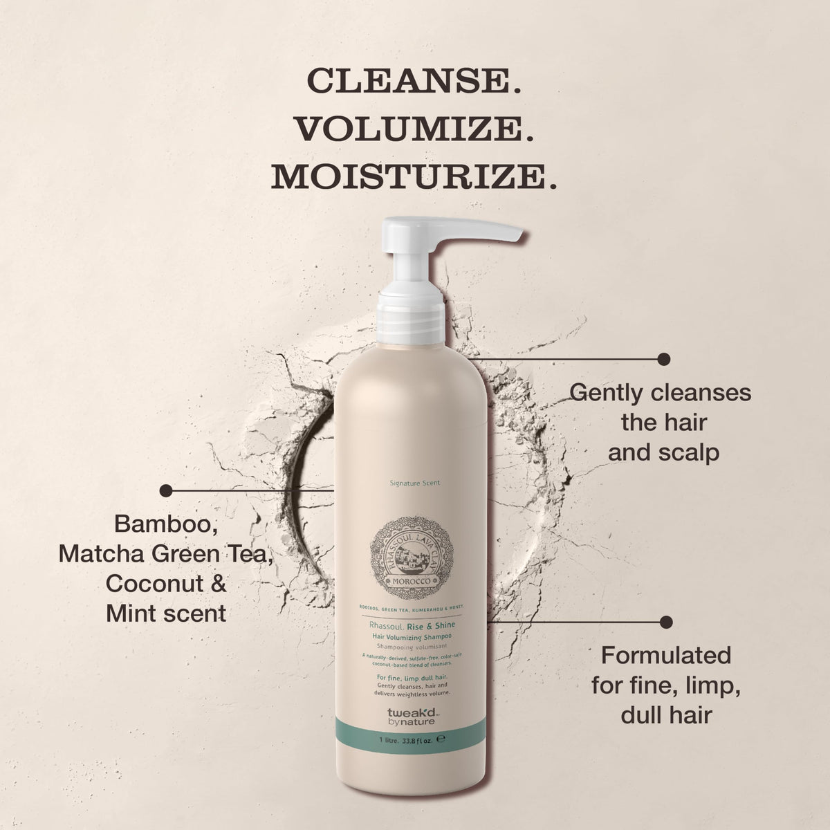 Tweak'd by Nature creamy shampoo texture closeup illustrating moisturizing benefit