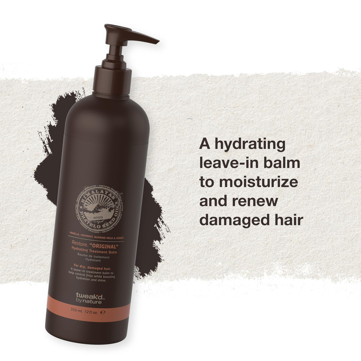 Tweak'd by Nature label close-up showing ingredient list and certifications