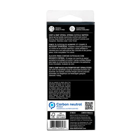 Tweezerman stainless steel finish highlighting corrosion resistance and easy cleaning benefit