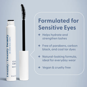 twenty/twenty beauty mascara wand close-up showing bristle design for precise application