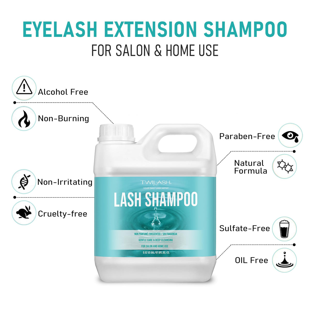 TWILASH BY DLY close-up foam texture illustrating light fluffy lather benefit