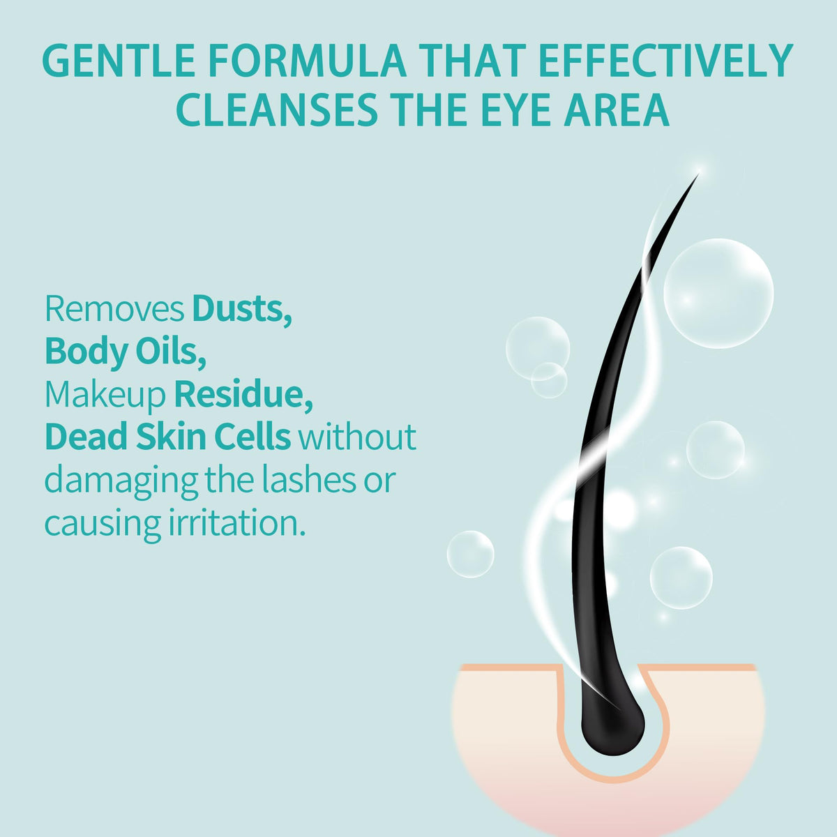 TWILASH BY DLY product in use cleaning lash extensions for safe gentle removal benefit