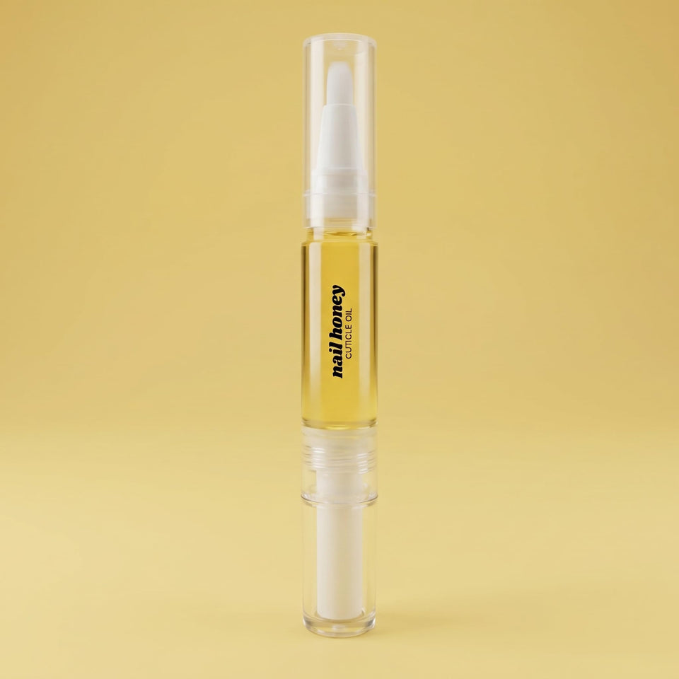 Twinkled T Nail Honey front packaging showing pen and label, highlights refillable convenience