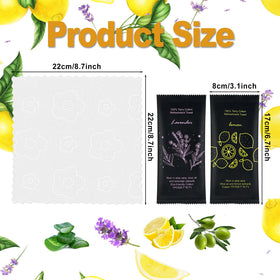 twoworld single unwrapped towel laid flat to show full 8.7x8.7 size