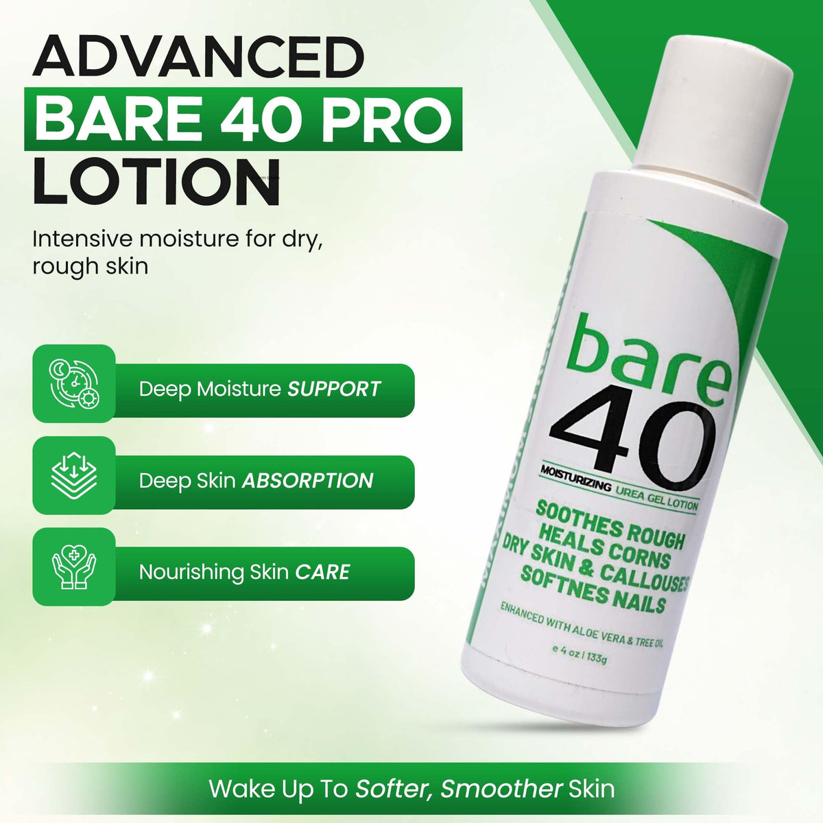 TXLSC BARE 40 pump dispensing correct amount showing easy application and residue-free finish