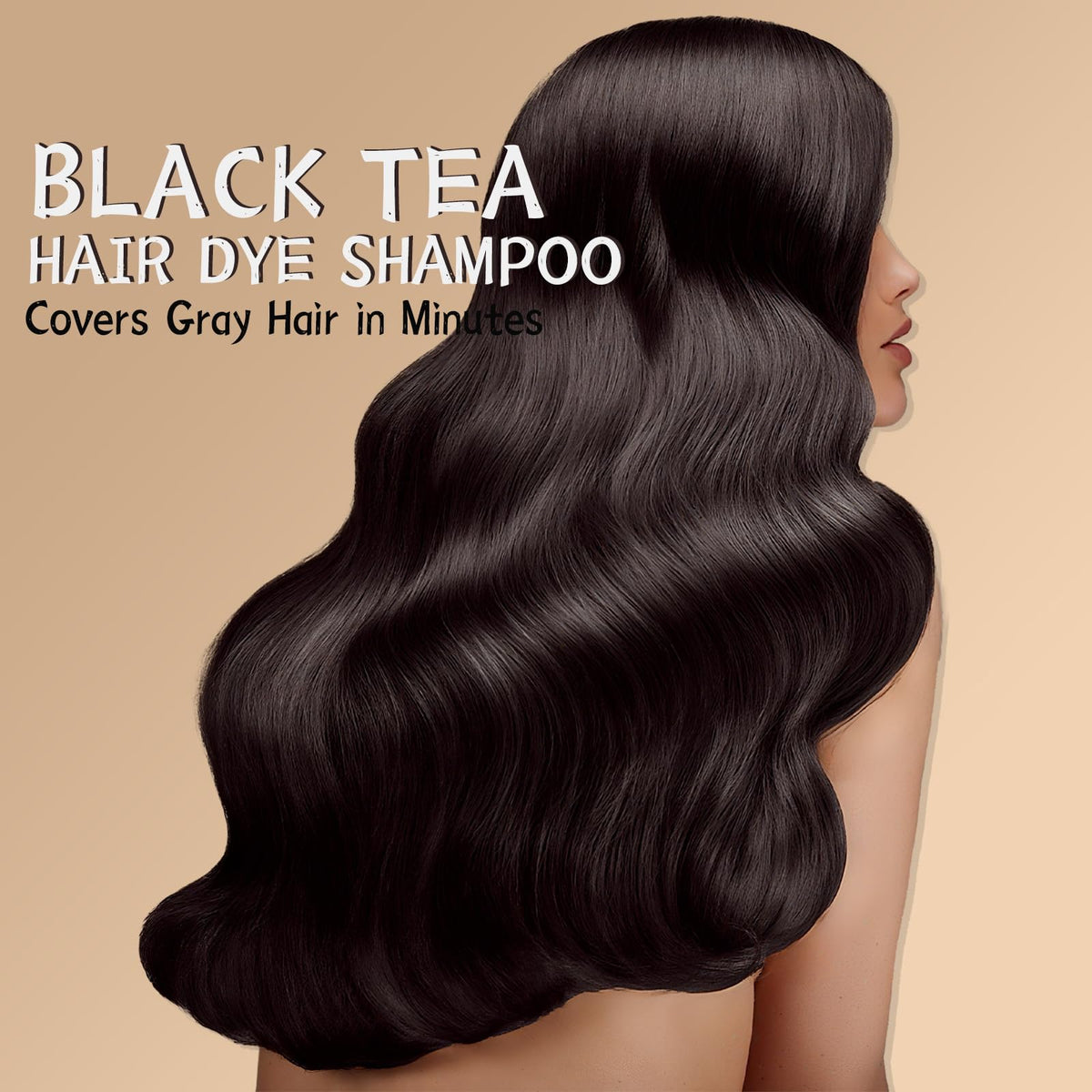 TYAYW applying dye-shampoo to dry hair demonstrating quick at-home use benefit