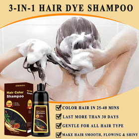 TYAYW applying color shampoo to dry hair for even coverage benefit