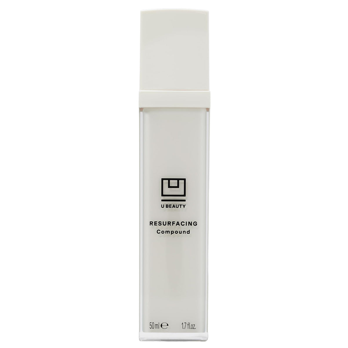 U Beauty front bottle view showing sleek label and product benefit