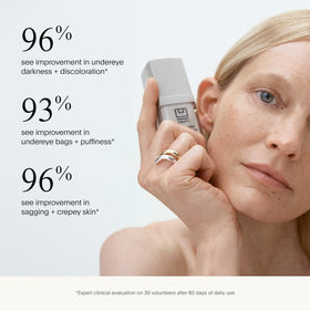 U Beauty application demo under eye illustrating reduced puffiness effect