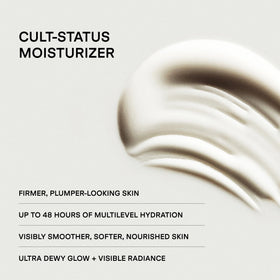 U Beauty cream texture close-up highlighting rich hyaluronic moisturizing feel