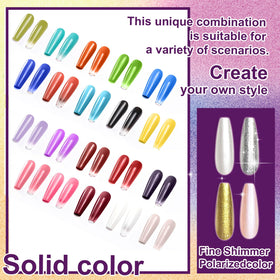 U-Shinein color swatches array displaying vibrant shades for gradient blending benefits