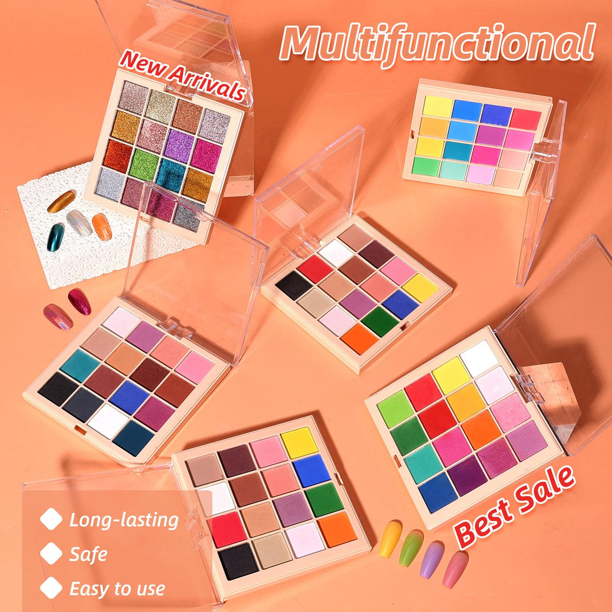 U-Shinein finished chrome aura manicure demonstrating high-shine, durable finish