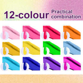 U-Shinein gel pots top view highlighting vibrant pigments