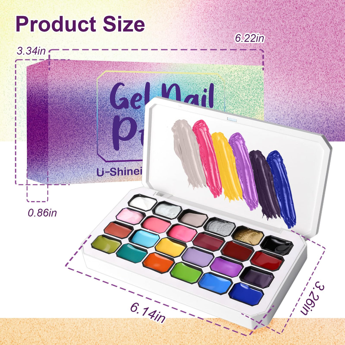 U-Shinein lifestyle manicure setup with finished ombre nails for salon-quality results