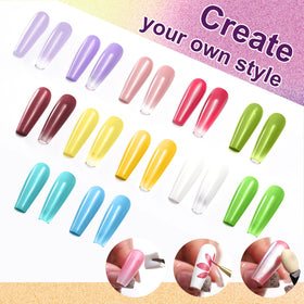 u-shinein hand applying ombre showing precise blending and salon finish
