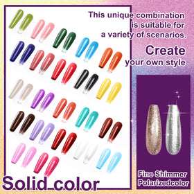 U-Shinein open palette displaying 24 vivid gel shades to inspire blending and color choice